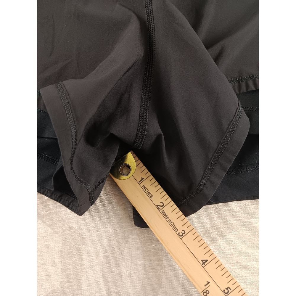 Lululemon Black Running Shorts Double Layer Mesh Insets Women‎ Size 8 - Picture 5 of 8